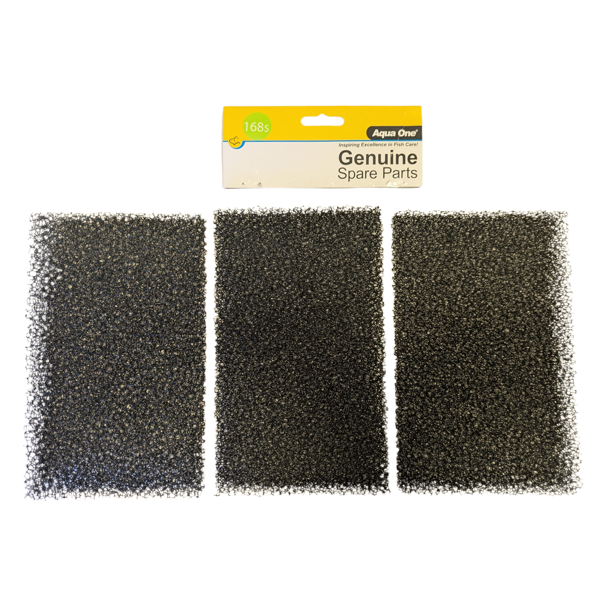 Aqua One 168s Sponge Filter pack for LifeStyle 127 and LifeStyle Classic 125  (3 pieces - one complete change)