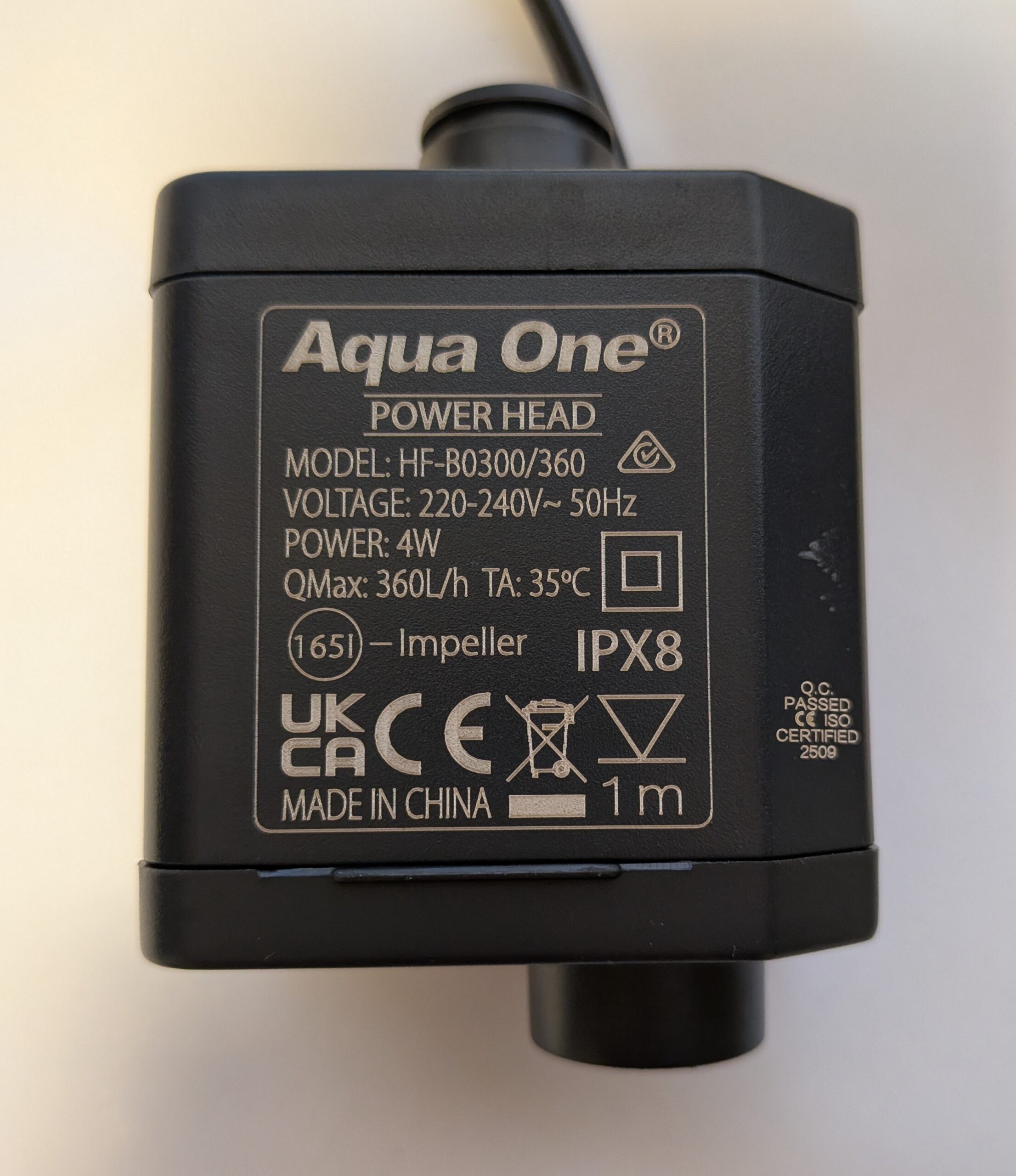Pump for Aqua One Platform 37 Aquarium